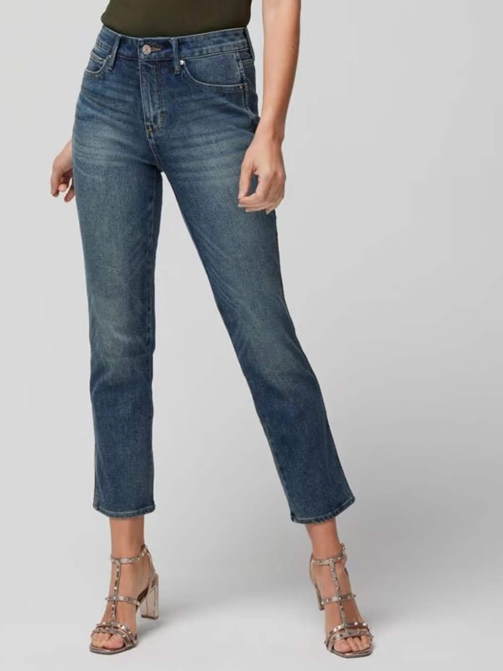 WHBM High-Rise Sculpt Straight Jeans Women’s Size 2 Stretch Denim Classic
